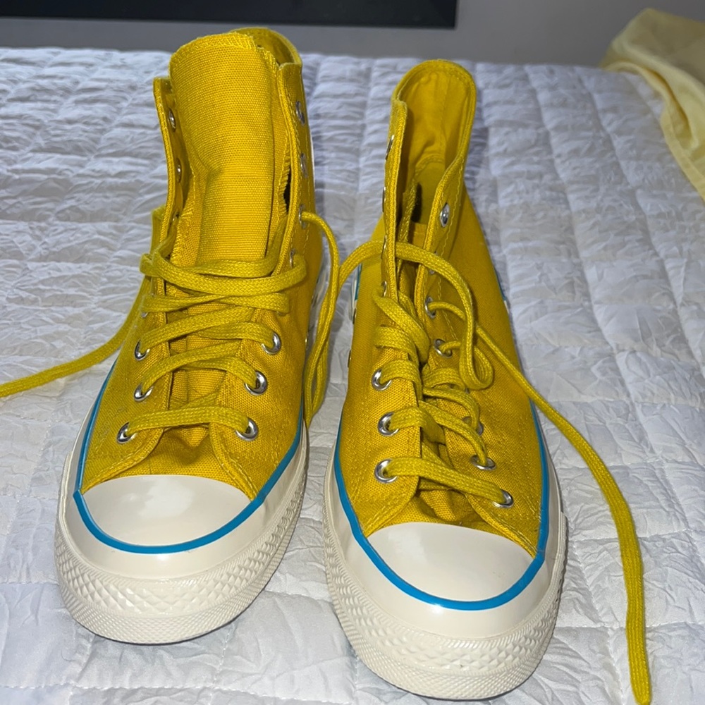 Yellow and Blue Converse Chuck 70’s